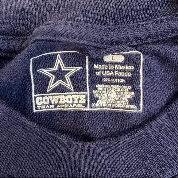 Dallas Cowboys T-Shirt Mens Size Large Navy Blue NFL Football Cotton Tee - Picture 4 of 4
